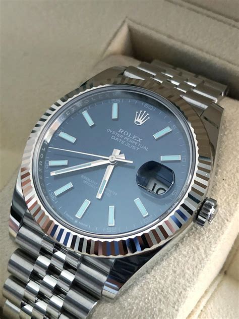 date just rolex blue face|rolex datejust blue face 41mm.